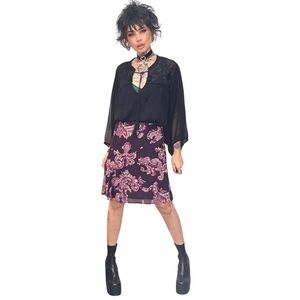 90s floral skirt